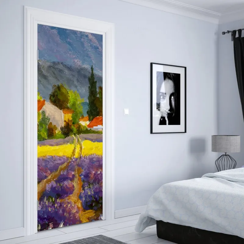 Naklejka na drzwi pastelowa kompozycja geometryczna – Wallissimo®