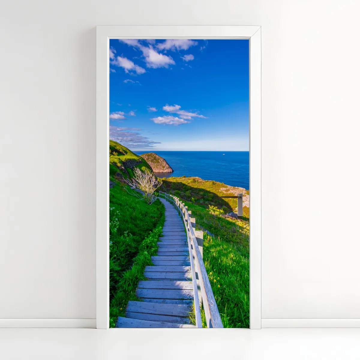 Naklejka na drzwi nadmorska ścieżka z widokiem na morze – Wallissimo® Naklejka na drzwi nadmorska ścieżka z widokiem na morze – Wallissimo®