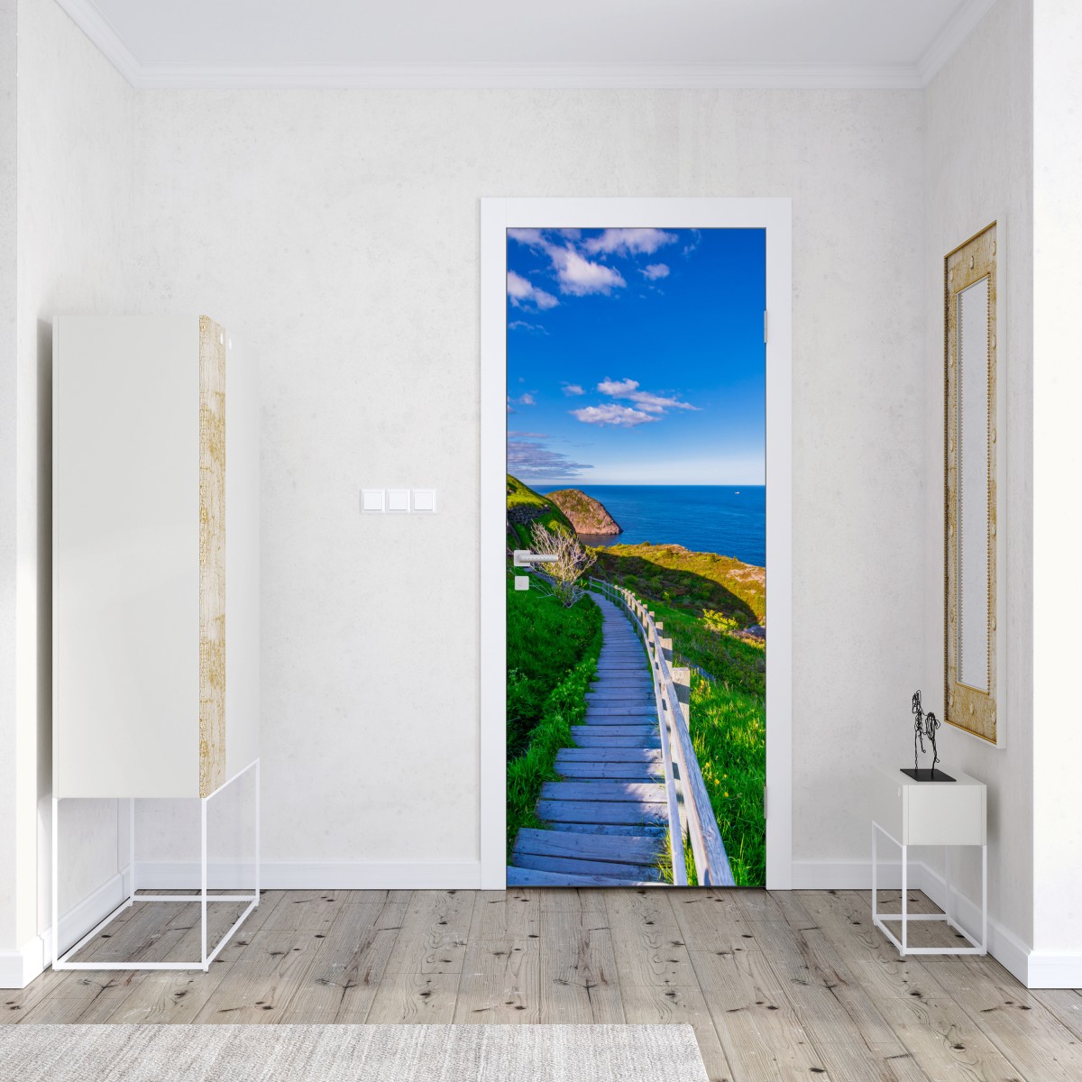 Naklejka na drzwi nadmorska ścieżka z widokiem na morze – Wallissimo® Naklejka na drzwi nadmorska ścieżka z widokiem na morze – Wallissimo®