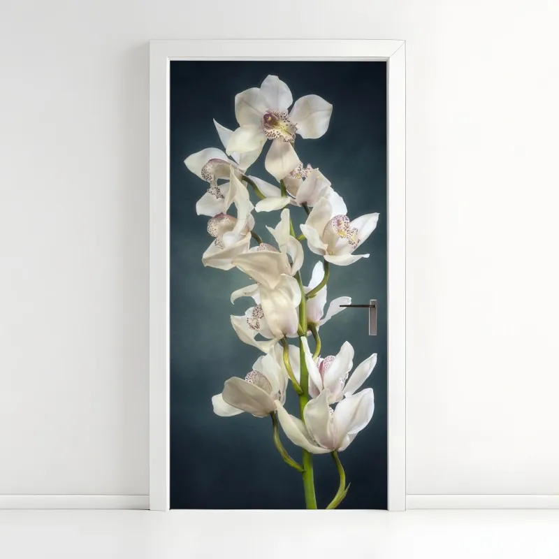 Naklejka na drzwi most Manhattan w kadrze brukowanej ulicy – Wallissimo®