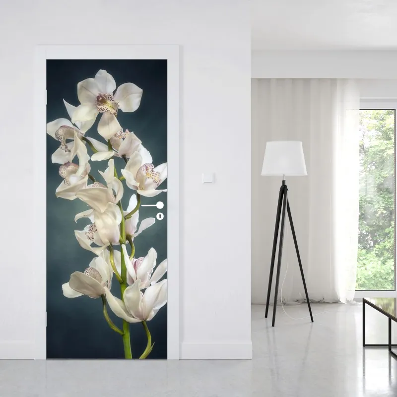 Naklejka na drzwi most Manhattan w kadrze brukowanej ulicy – Wallissimo®