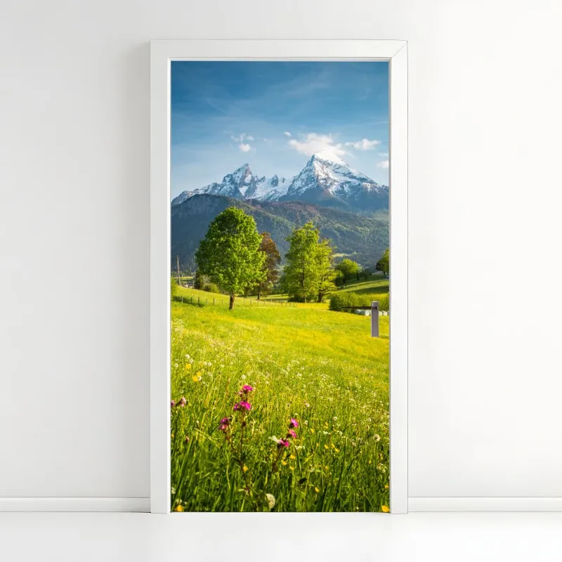 Naklejka na drzwi zbliżenie silnika odrzutowego na terminalu – Wallissimo®