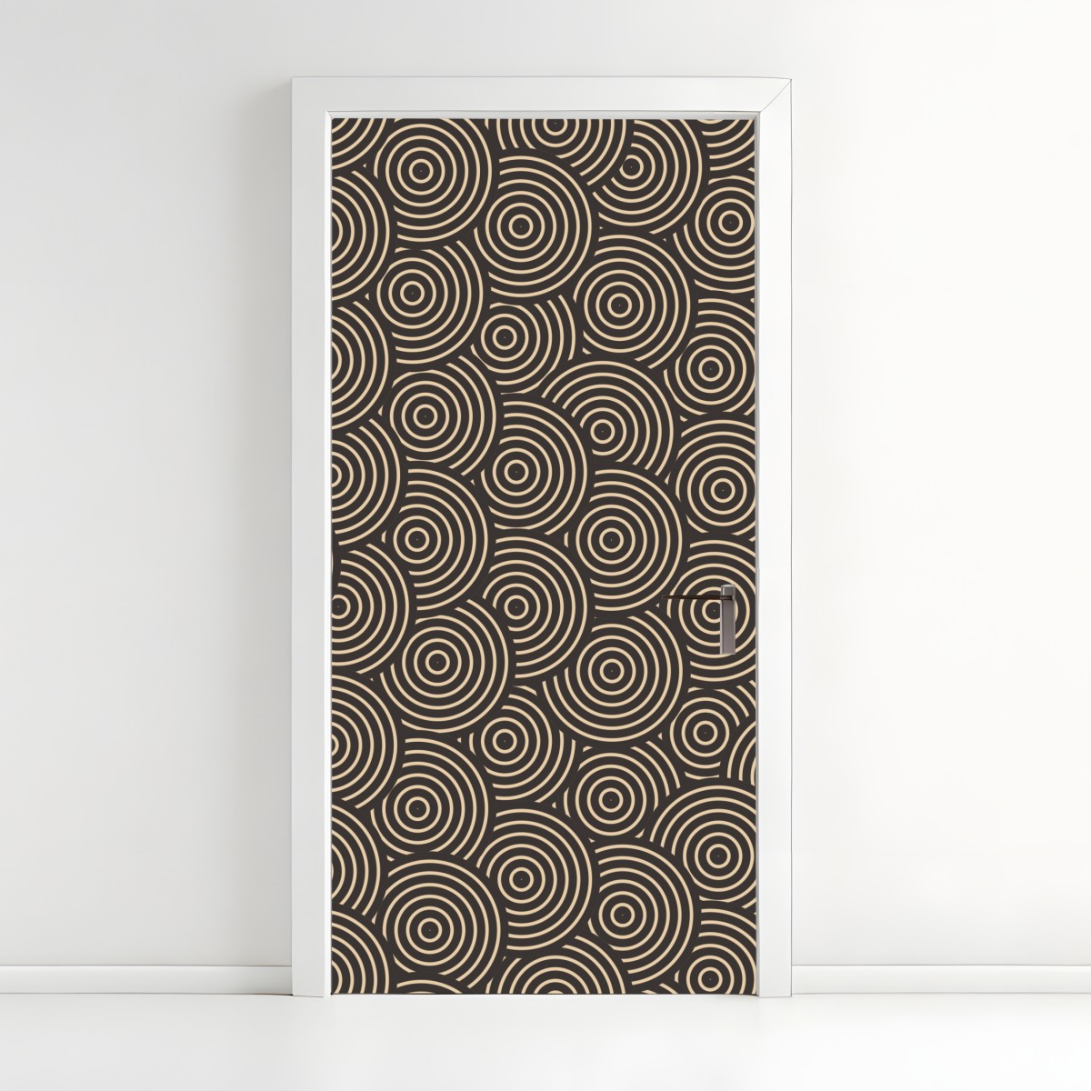 Door sticker retro concentric circles pattern – Wallissimo®