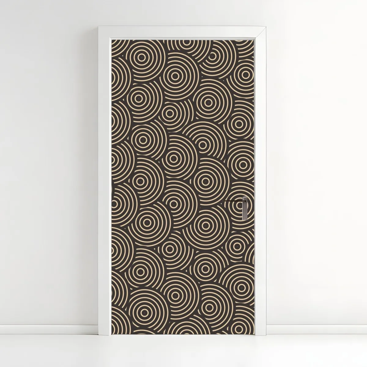 Naklejka na drzwi retro koncentryczne koła – Wallissimo® Naklejka na drzwi retro koncentryczne koła – Wallissimo®