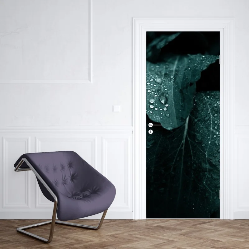 Naklejka na drzwi most Manhattan w kadrze brukowanej ulicy – Wallissimo®