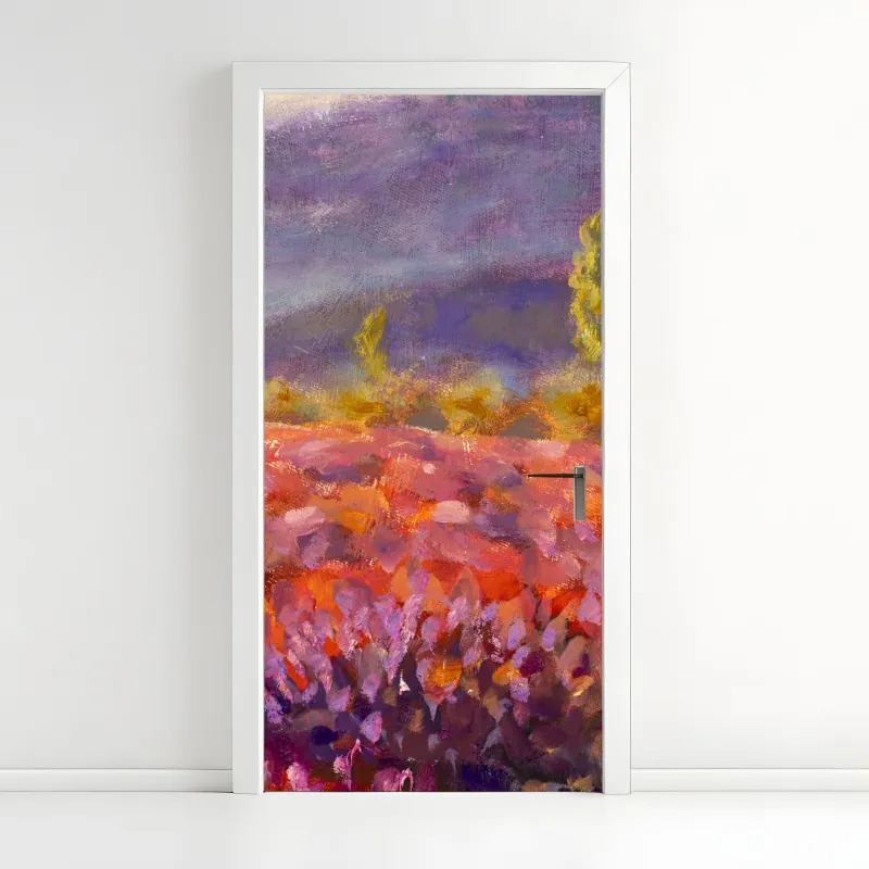 Naklejka na drzwi subtelna monochromatyczna faktura – Wallissimo®