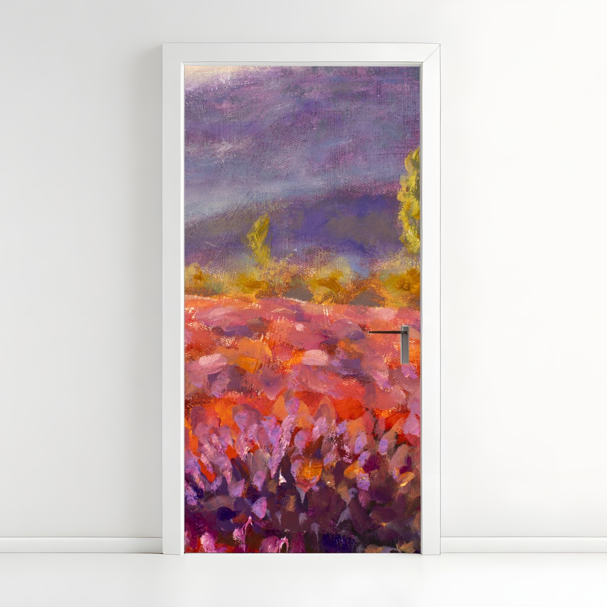 Door sticker Provence lavender field painting – Wallissimo®