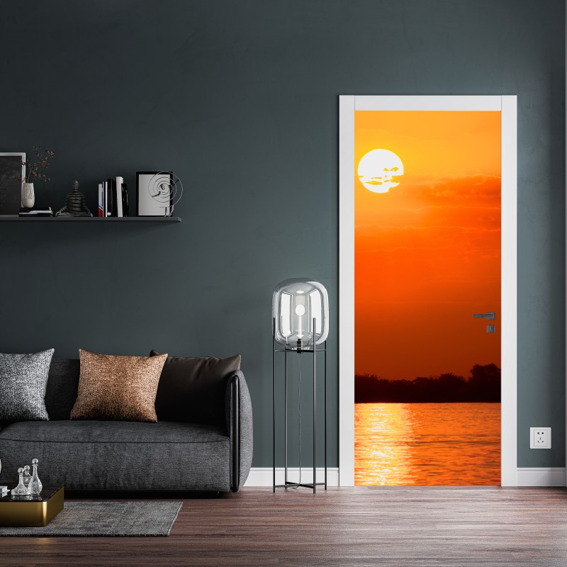 Naklejka na drzwi złoto-czarny marmurowy wir abstrakcyjny – Wallissimo®