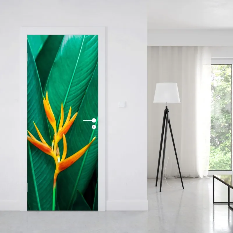 Naklejka na drzwi perspektywa Mostu Brooklyńskiego w monochromie – Wallissimo®