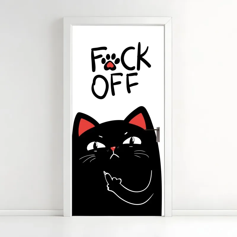 Naklejka na drzwi perspektywa Mostu Brooklyńskiego w monochromie – Wallissimo®