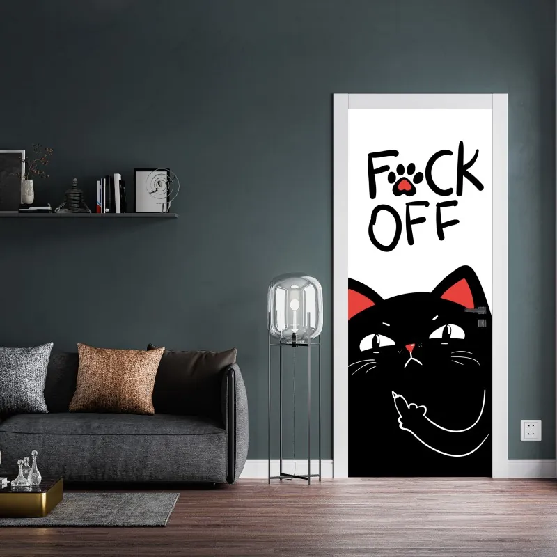 Naklejka na drzwi perspektywa Mostu Brooklyńskiego w monochromie – Wallissimo®