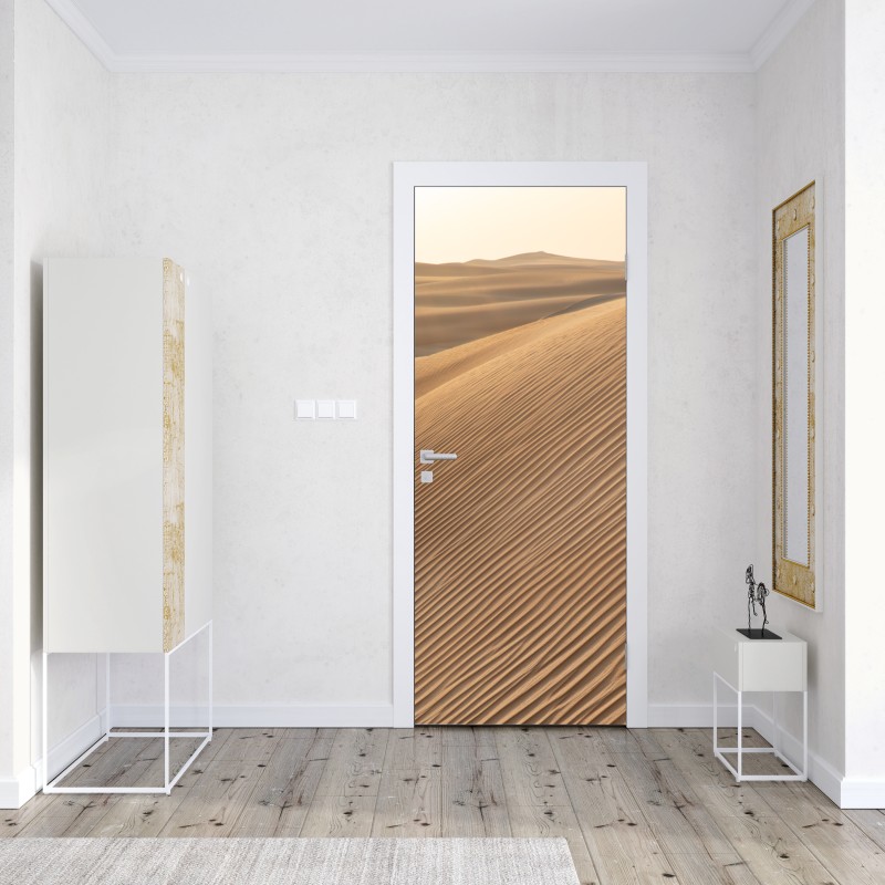 Naklejka na drzwi złote wydmy minimalistyczny krajobraz – Wallissimo® Naklejka na drzwi złote wydmy minimalistyczny krajobraz – Wallissimo®