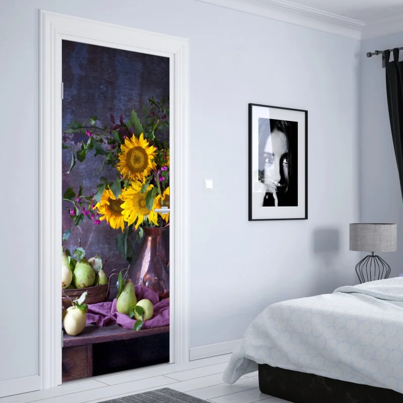 Naklejka na drzwi Shibuya nocne skrzyżowanie – Wallissimo®