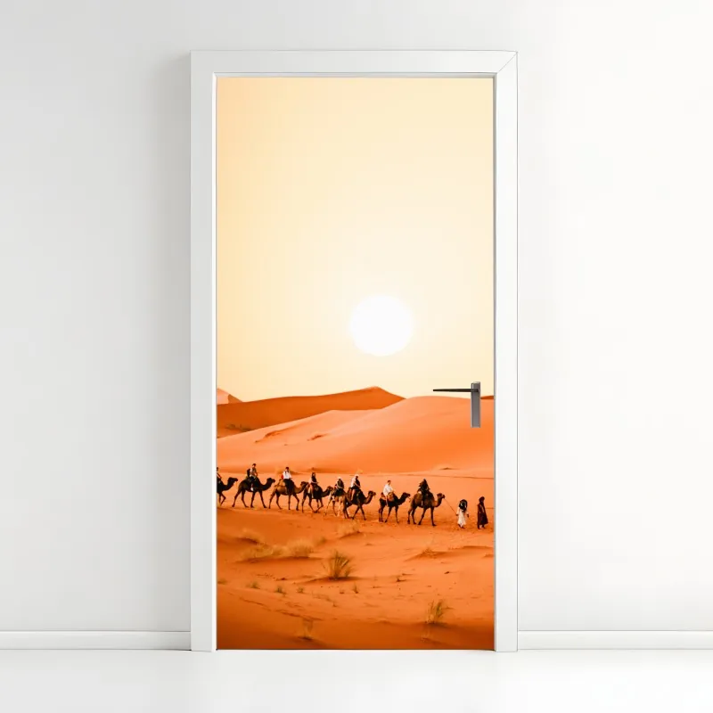 Naklejka na drzwi czarny marmur z białymi żyłkami – Wallissimo®