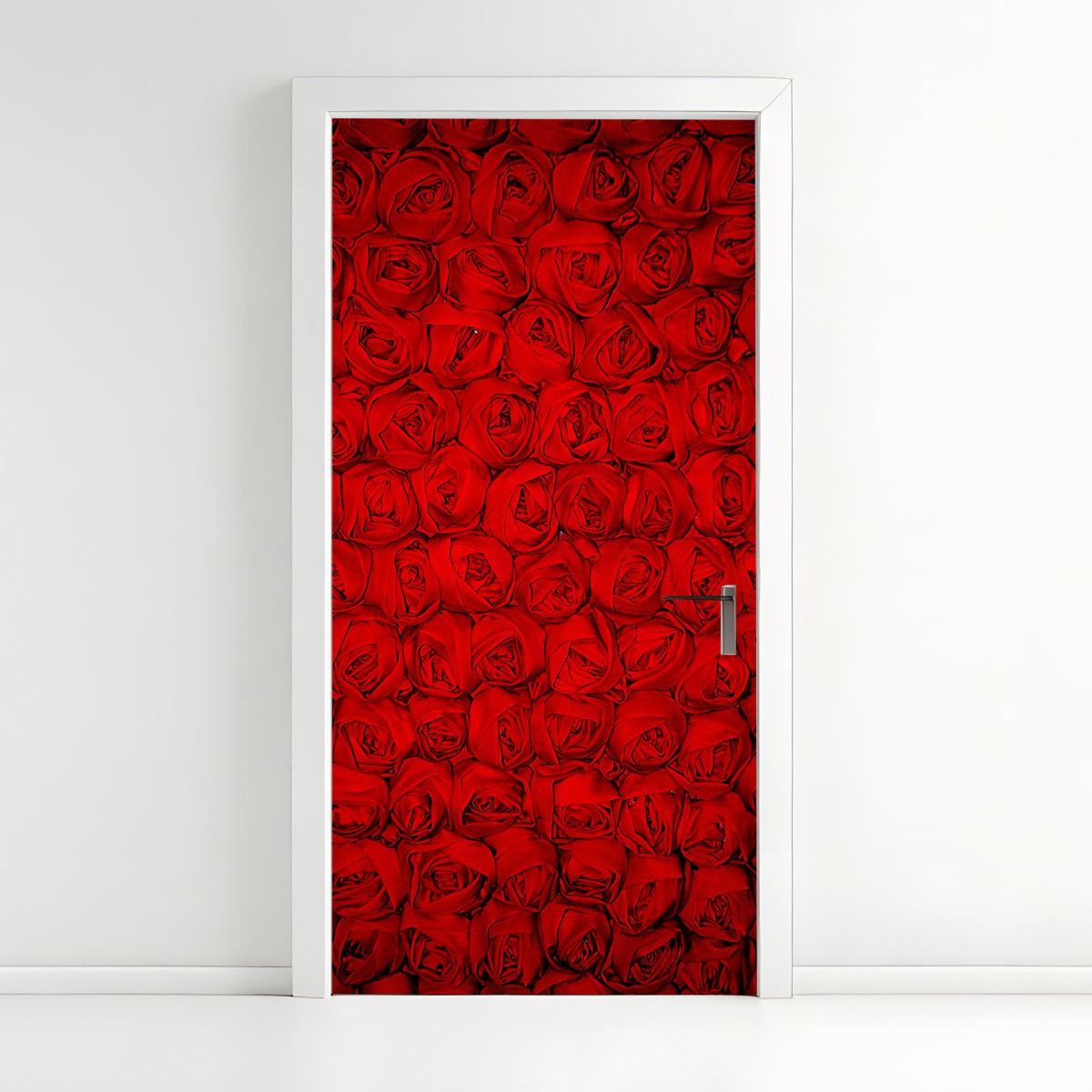 Door sticker endless bed of red roses – Wallissimo®