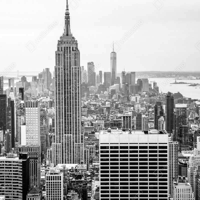 Naklejka na drzwi ponadczasowa panorama Nowego Jorku z Empire State Building – Wallissimo® Naklejka na drzwi ponadczasowa panorama Nowego Jorku z Empire State Building – Wallissimo®