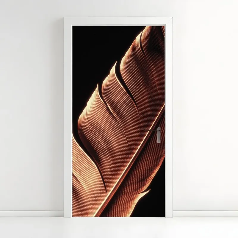 Naklejka na drzwi zabawny wzór gepardów na turkusowym tle – Wallissimo®