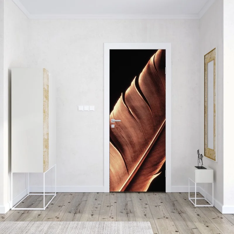 Naklejka na drzwi zabawny wzór gepardów na turkusowym tle – Wallissimo®