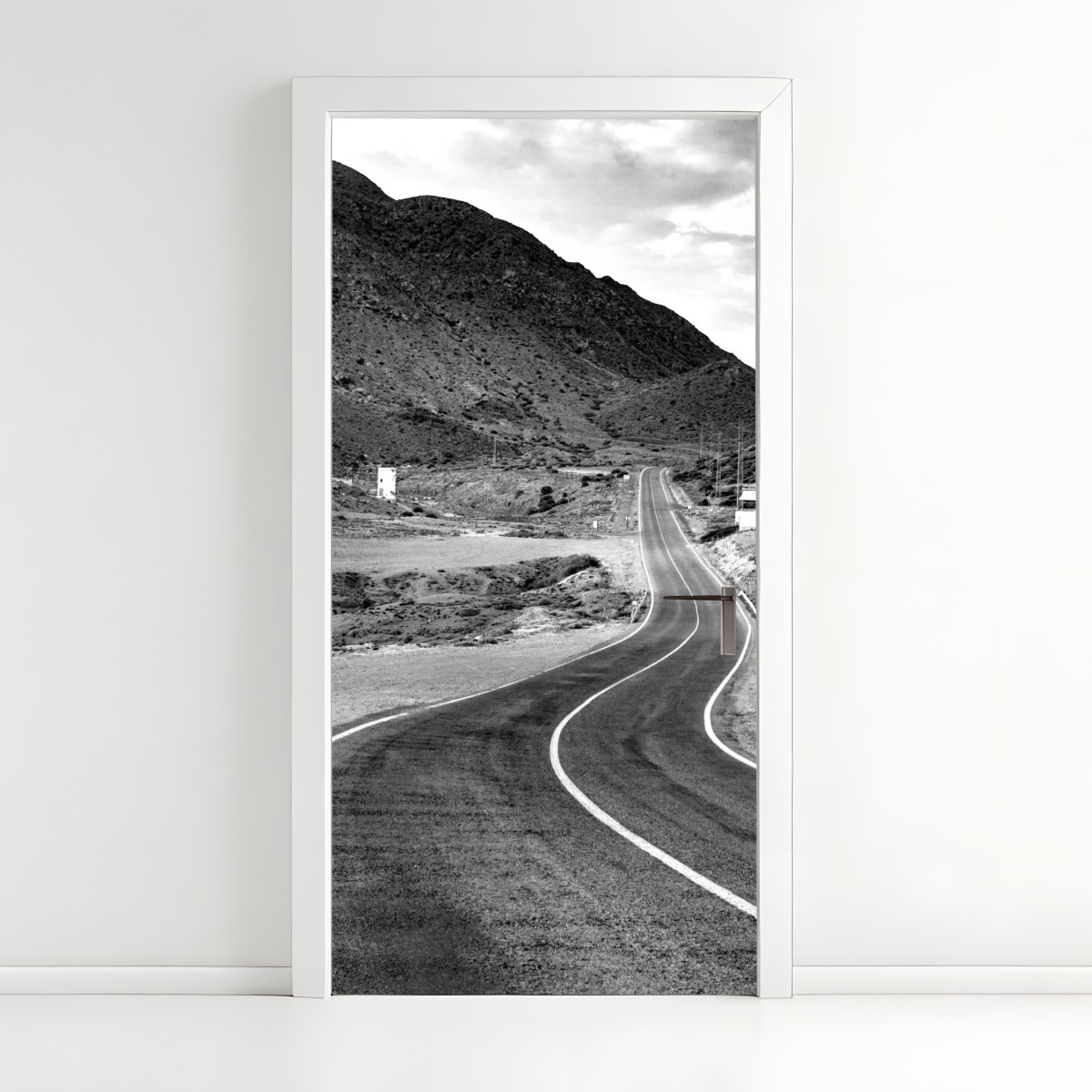 Door sticker winding road through mountains – Wallissimo®