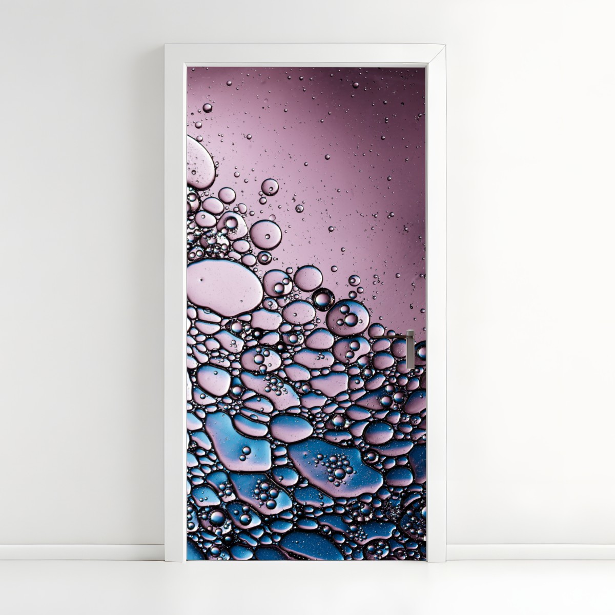 Door sticker purple bubble abstract pattern – Wallissimo®