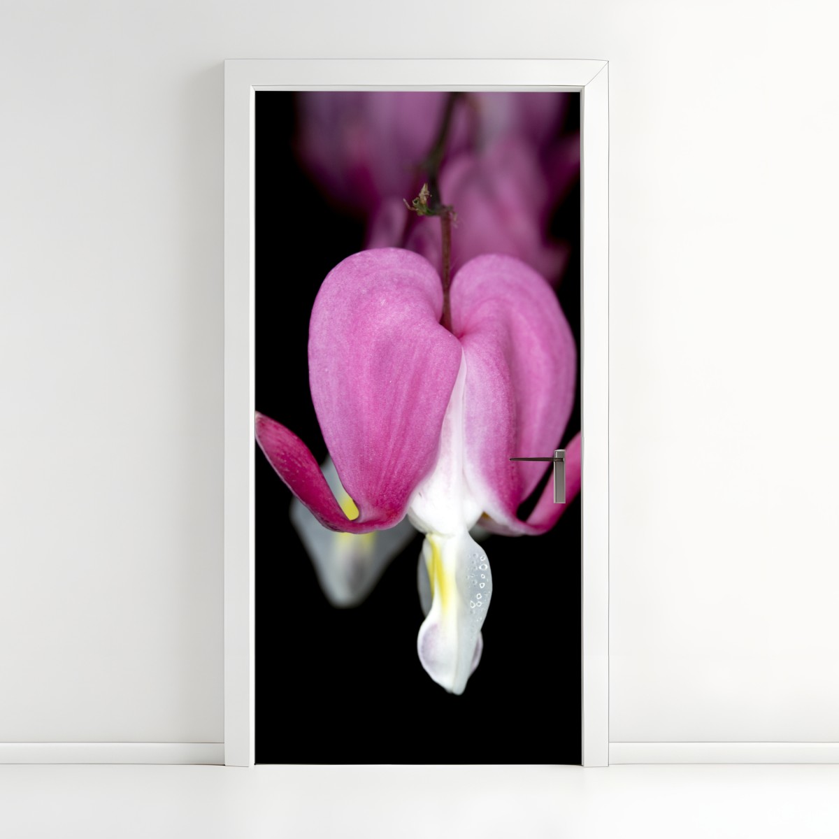Door sticker delicate pink bleeding heart close-up – Wallissimo®