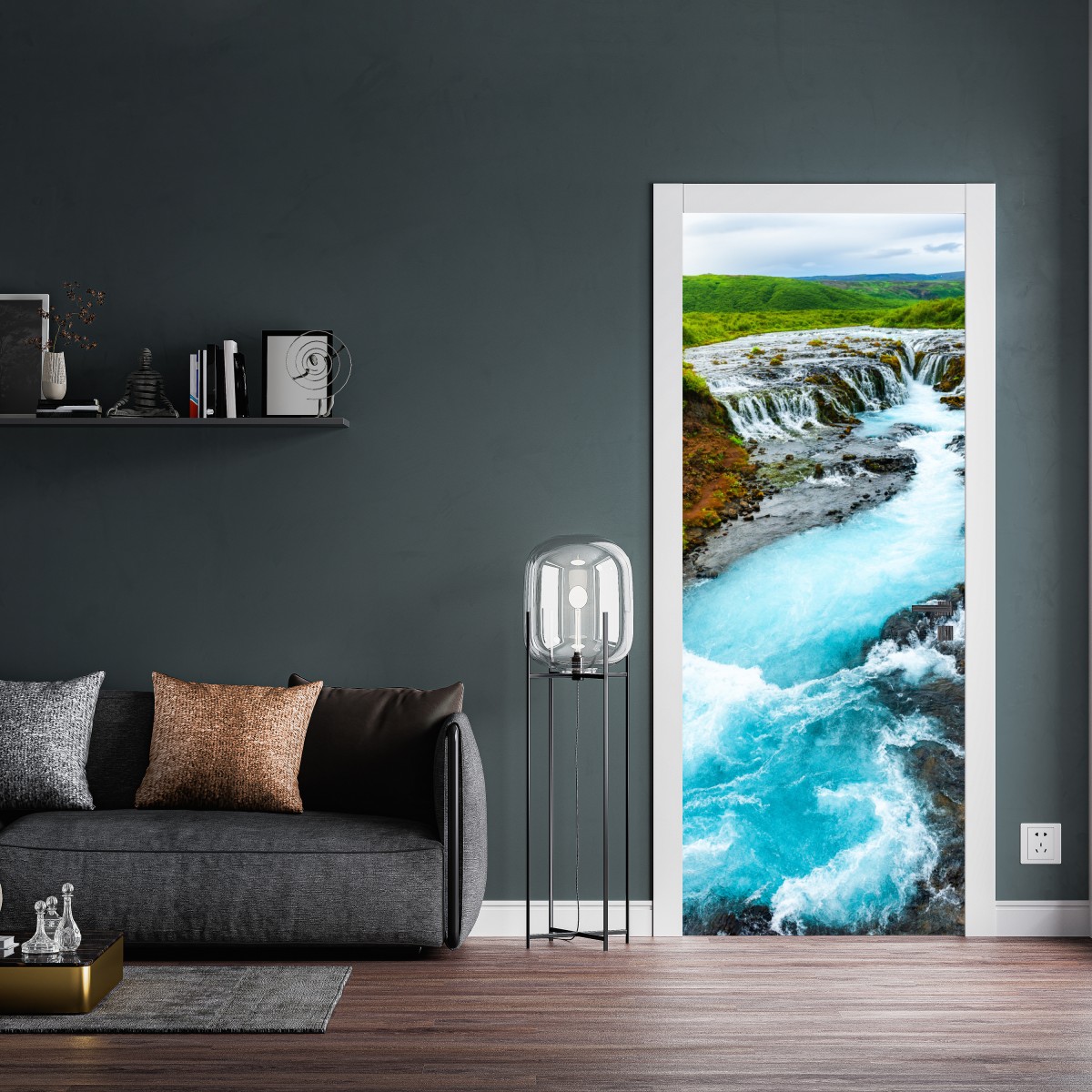 Naklejka na drzwi wodospad Bruarfoss, Islandia – Wallissimo® Naklejka na drzwi wodospad Bruarfoss, Islandia – Wallissimo®