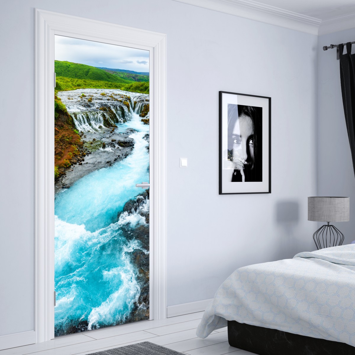 Naklejka na drzwi wodospad Bruarfoss, Islandia – Wallissimo® Naklejka na drzwi wodospad Bruarfoss, Islandia – Wallissimo®