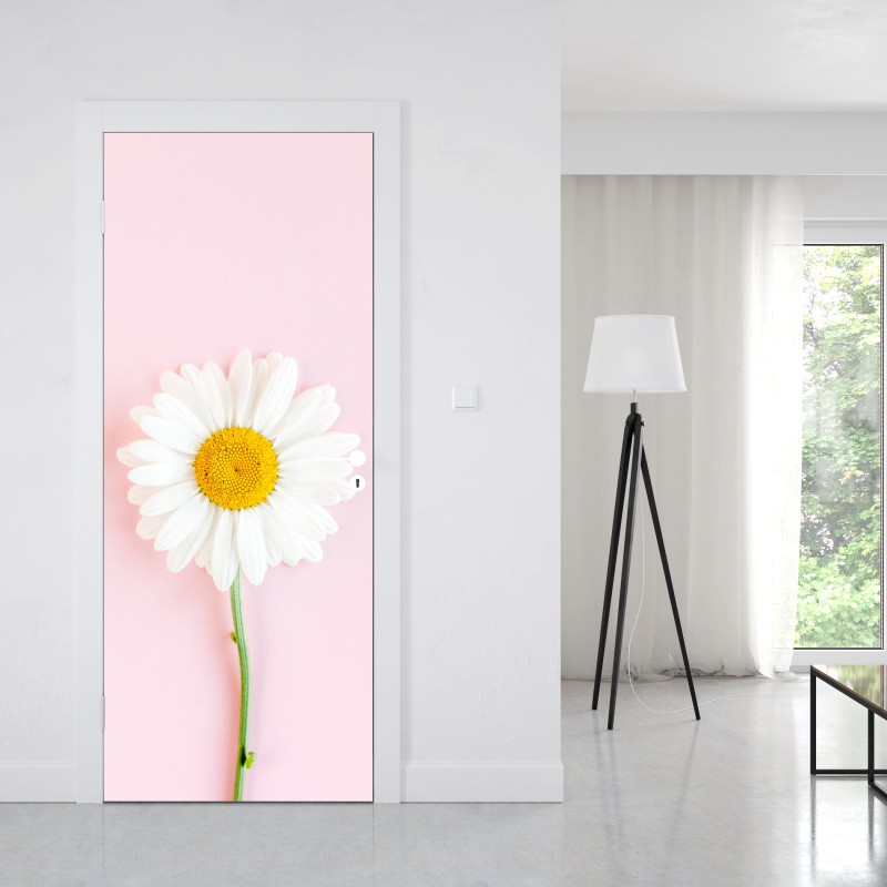 Naklejka na drzwi złoty wzór damaskowy na granatowym tle – Wallissimo®