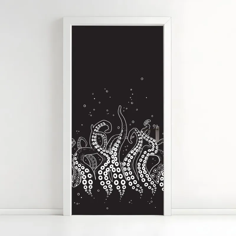 Naklejka na drzwi wzór macek ośmiornicy