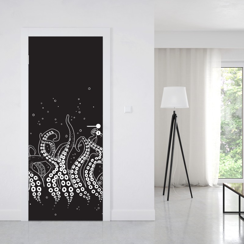 Naklejka na drzwi wzór macek ośmiornicy – Wallissimo® Naklejka na drzwi wzór macek ośmiornicy – Wallissimo®