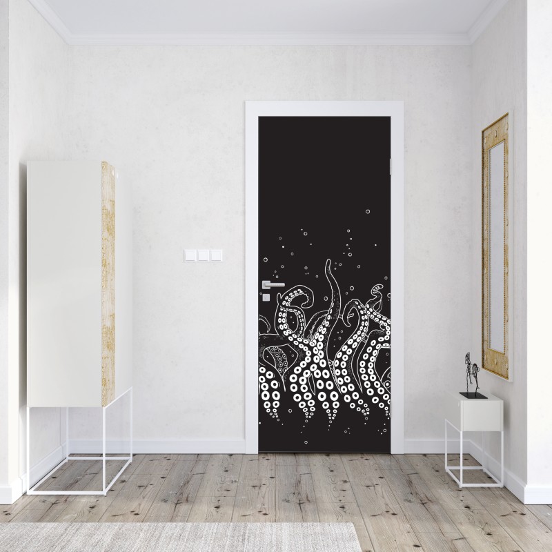 Naklejka na drzwi wzór macek ośmiornicy – Wallissimo® Naklejka na drzwi wzór macek ośmiornicy – Wallissimo®