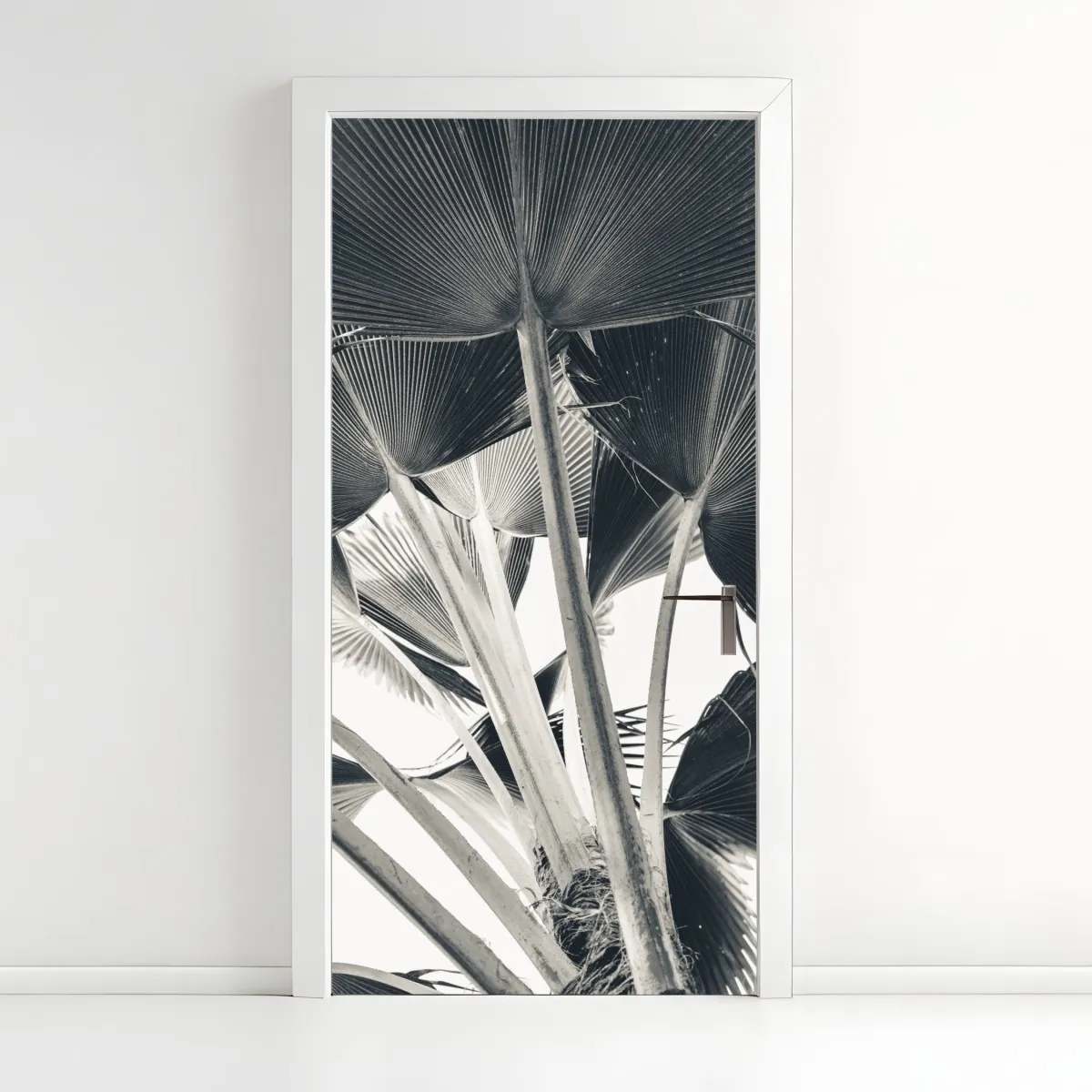 Naklejka na drzwi tropikalna kompozycja liści bananowca – Wallissimo® Naklejka na drzwi tropikalna kompozycja liści bananowca – Wallissimo®