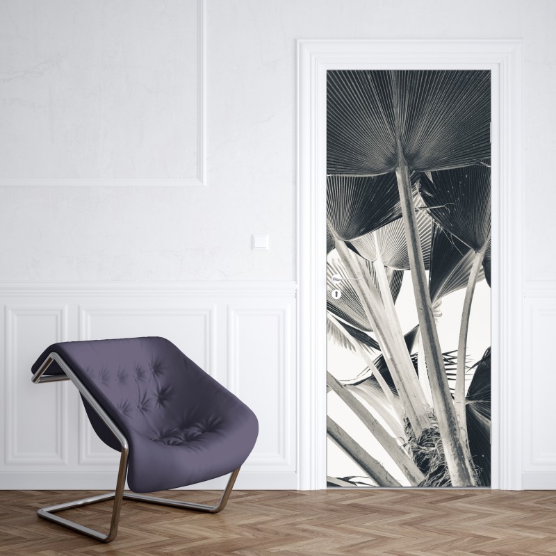 Naklejka na drzwi tropikalna kompozycja liści bananowca – Wallissimo® Naklejka na drzwi tropikalna kompozycja liści bananowca – Wallissimo®