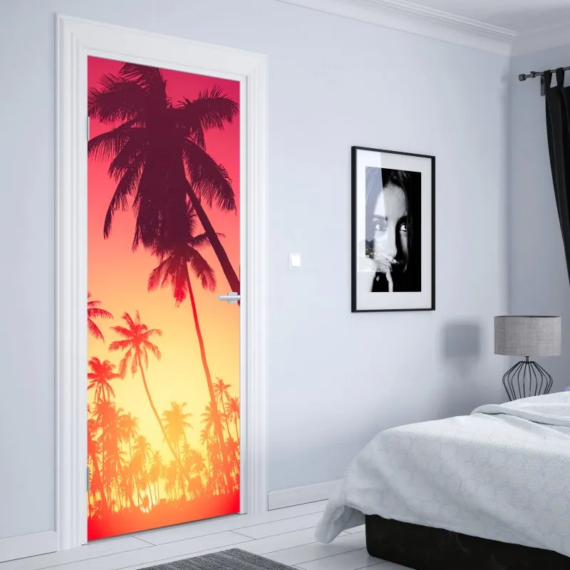 Naklejka na drzwi rajska plaża na Malediwach – Wallissimo®