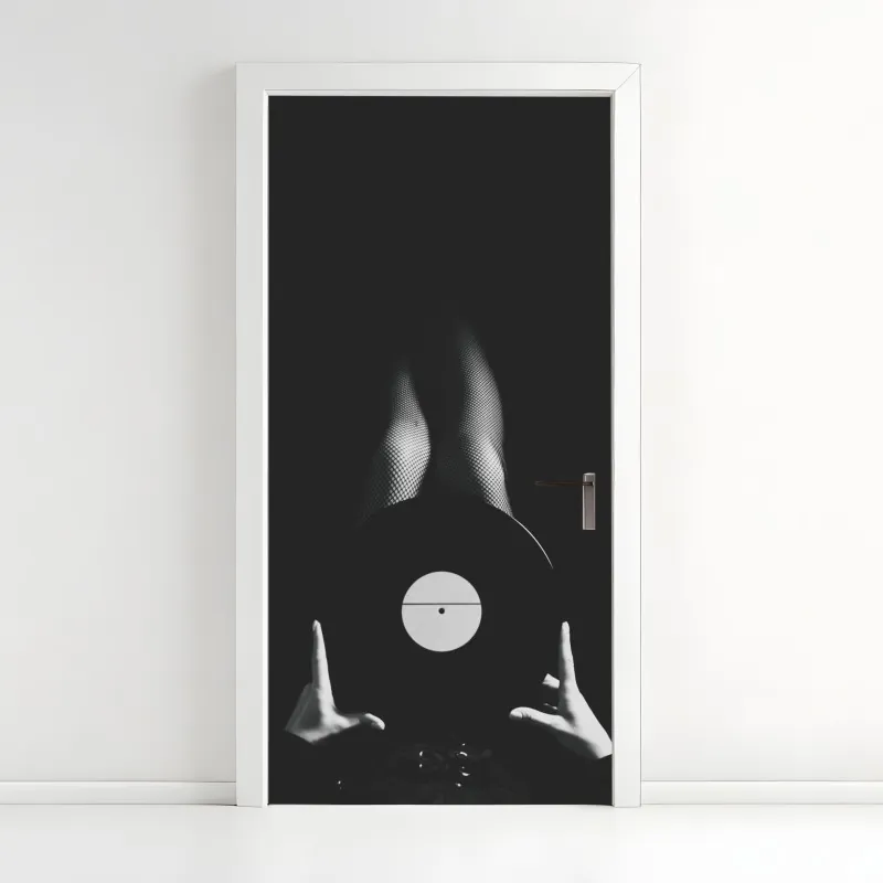 Naklejka na drzwi odważny geometryczny wzór na ścianę – Wallissimo®