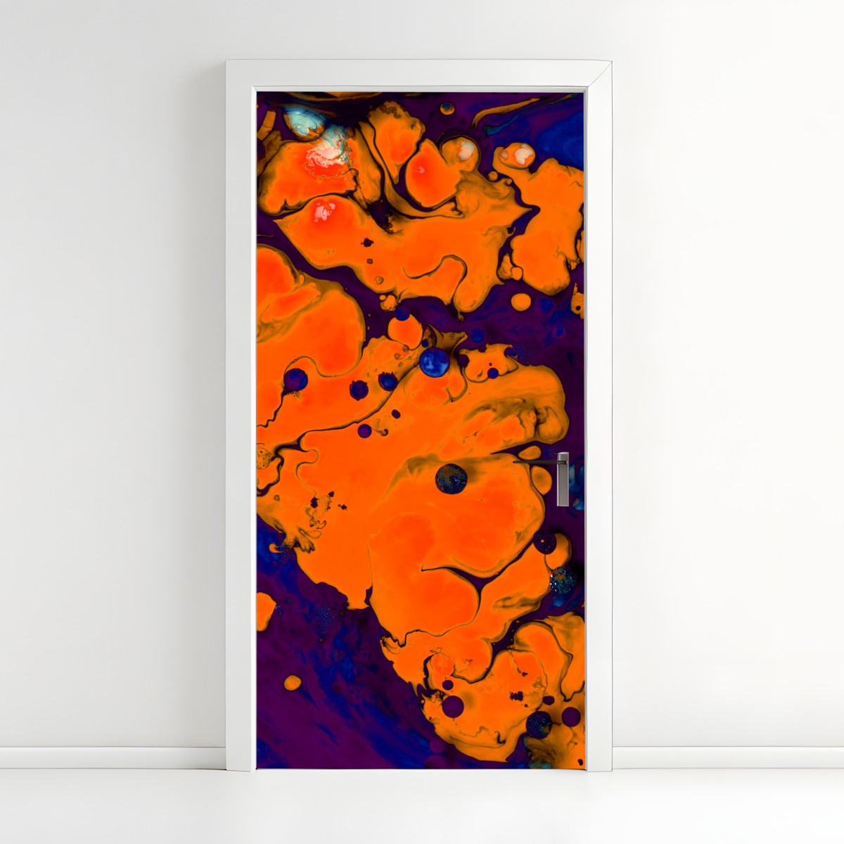 Door sticker vivid orange flow – Wallissimo®