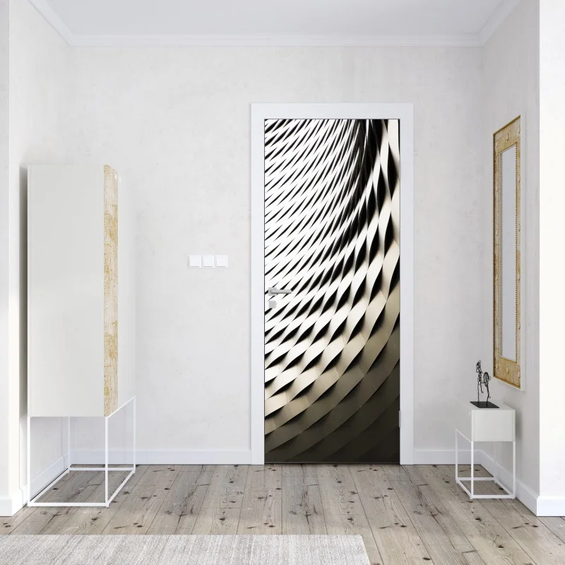 Naklejka na drzwi nowoczesny geometryczny wzór architektoniczny – Wallissimo® Naklejka na drzwi nowoczesny geometryczny wzór architektoniczny – Wallissimo®