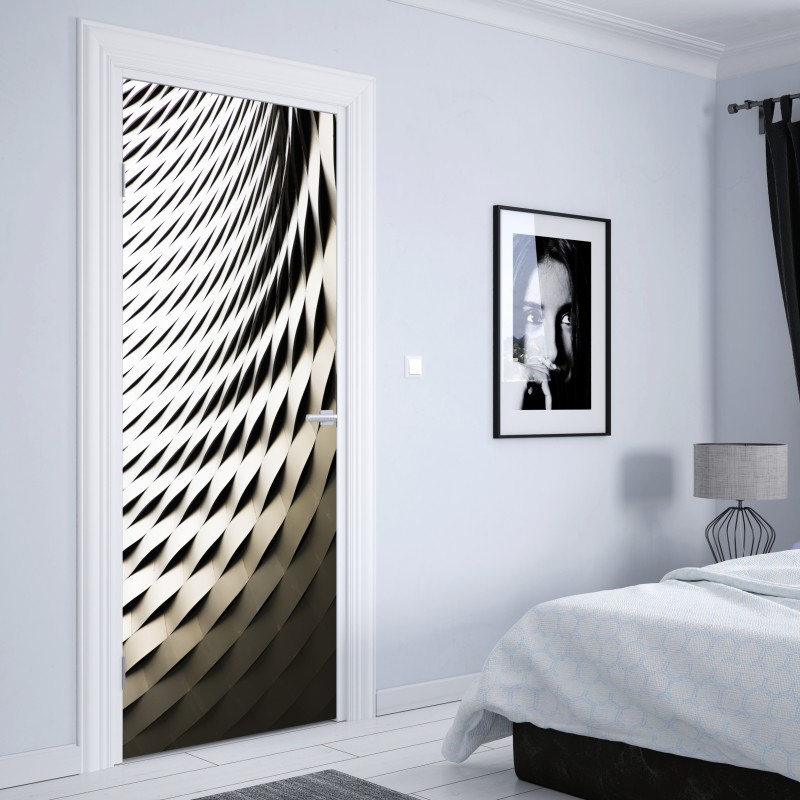 Naklejka na drzwi nowoczesny geometryczny wzór architektoniczny – Wallissimo® Naklejka na drzwi nowoczesny geometryczny wzór architektoniczny – Wallissimo®