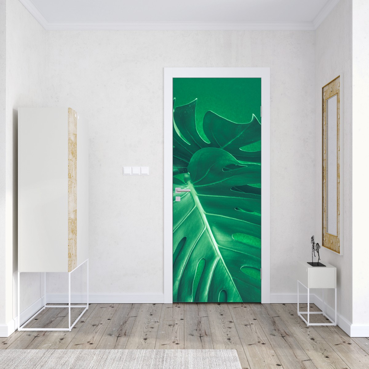 Naklejka na drzwi bujny liść monstery zbliżenie – Wallissimo® Naklejka na drzwi bujny liść monstery zbliżenie – Wallissimo®