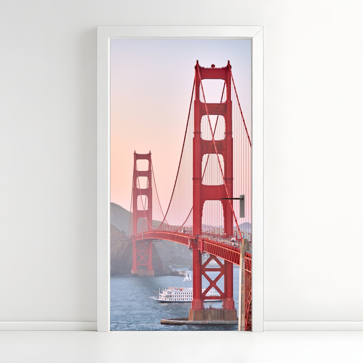 Door sticker Golden Gate Bridge at sunset – Wallissimo®