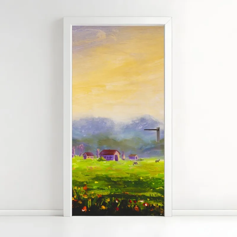 Naklejka na drzwi most Golden Gate o zmierzchu, San Francisco – Wallissimo®