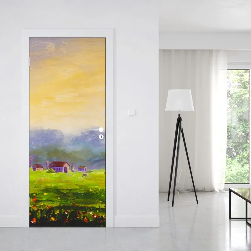 Naklejka na drzwi most Golden Gate o zmierzchu, San Francisco – Wallissimo®