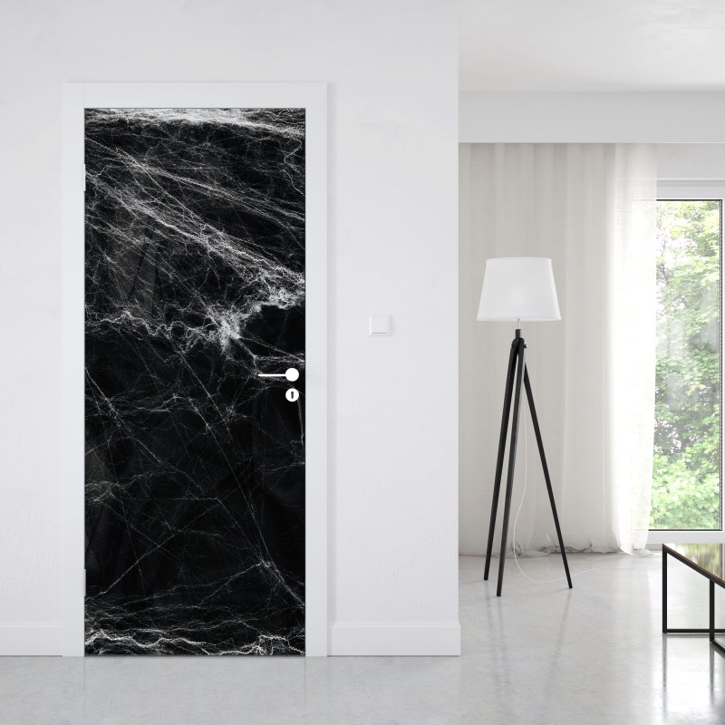 Naklejka na drzwi mroczna pajęczyna na czarnym tle – Wallissimo® Naklejka na drzwi mroczna pajęczyna na czarnym tle – Wallissimo®