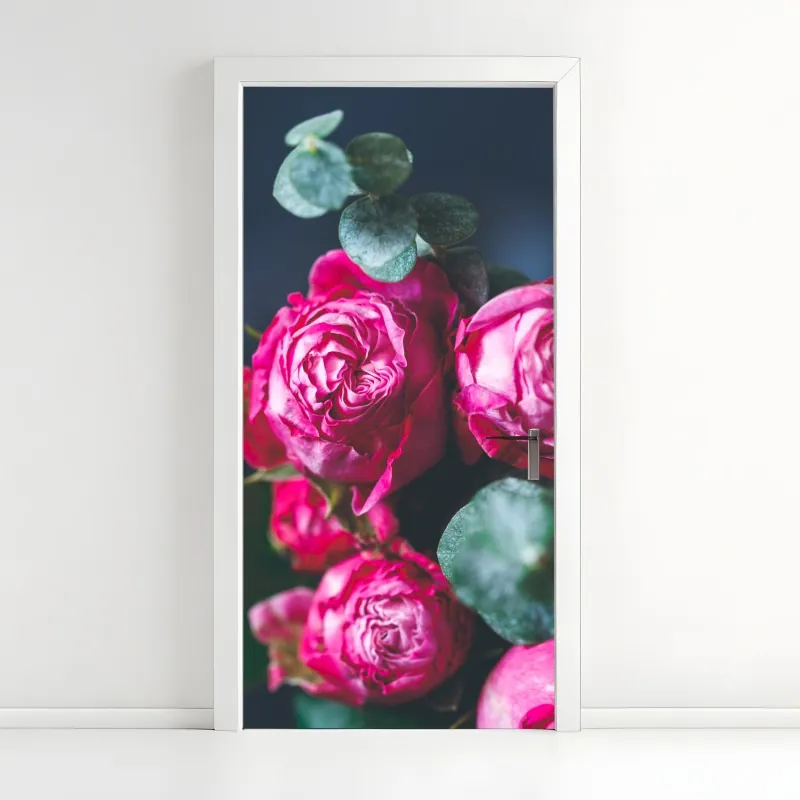 Naklejka na drzwi Miami panorama zachodu słońca – Wallissimo®