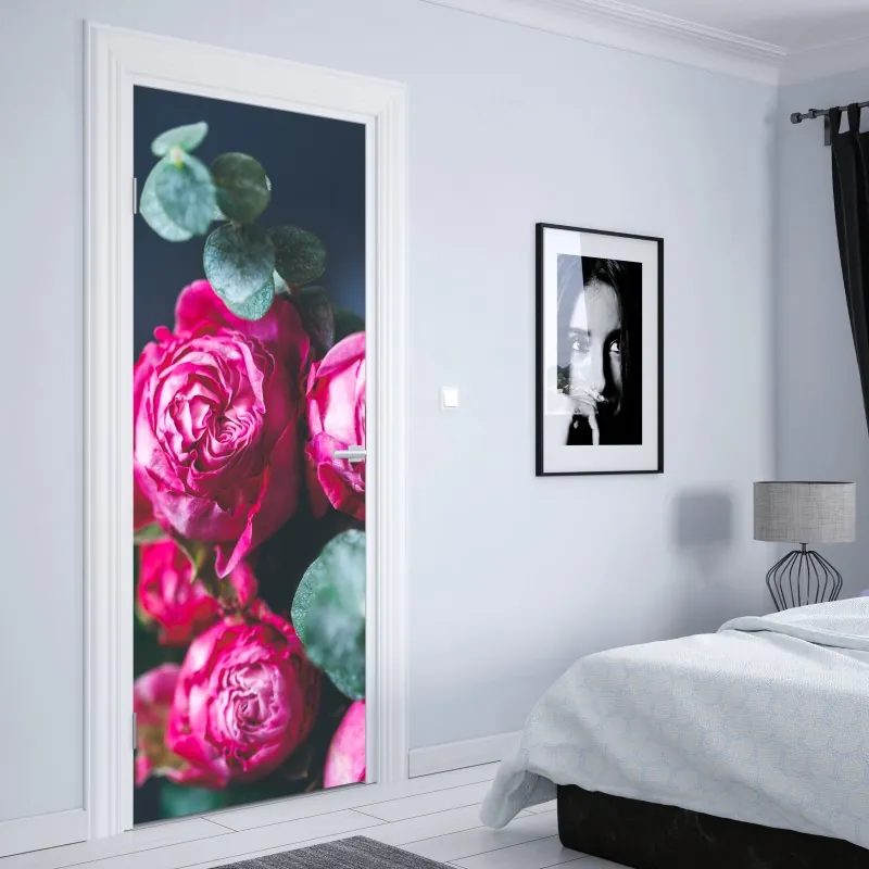 Naklejka na drzwi Miami panorama zachodu słońca – Wallissimo®