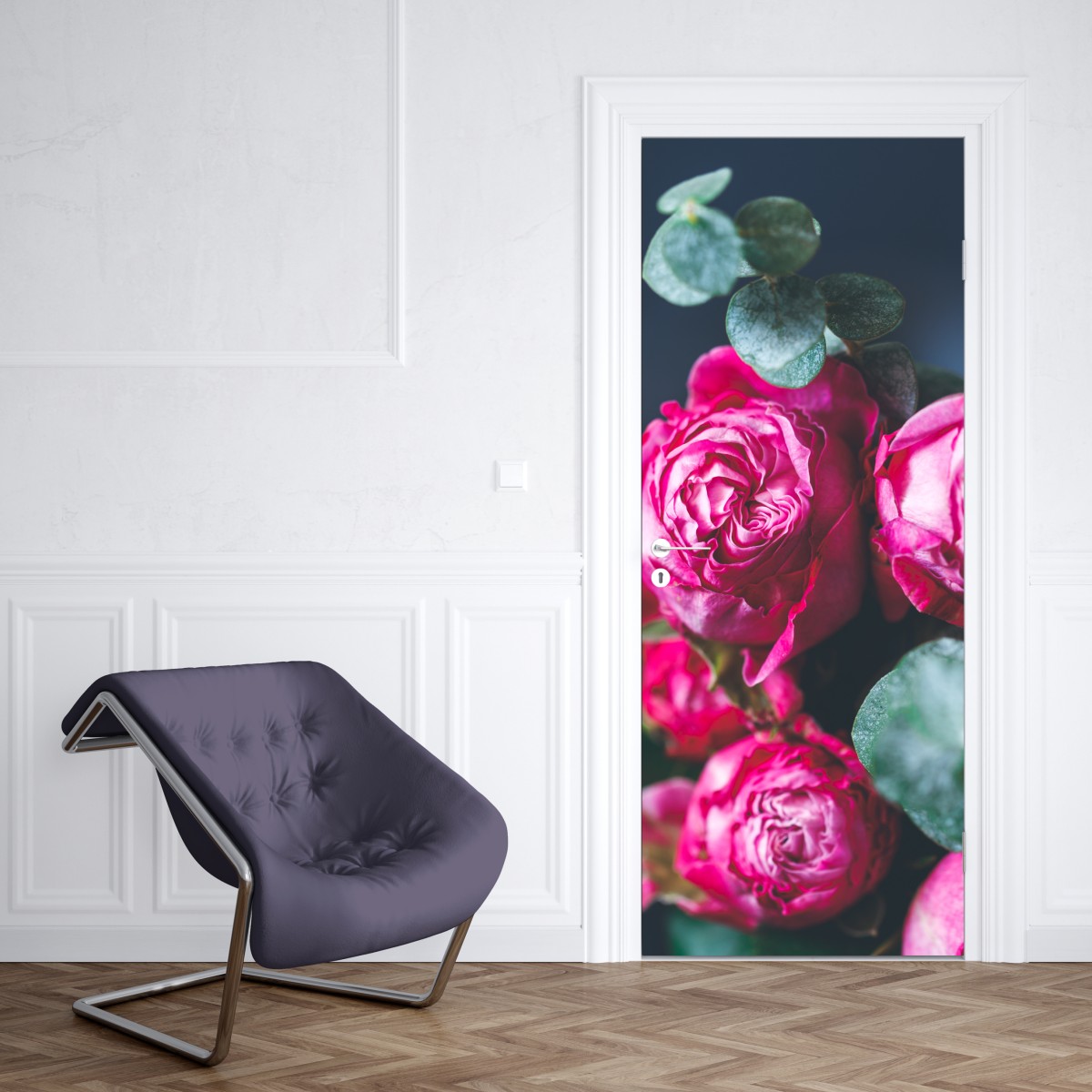 Naklejka na drzwi różany bukiet makro – Wallissimo® Naklejka na drzwi różany bukiet makro – Wallissimo®