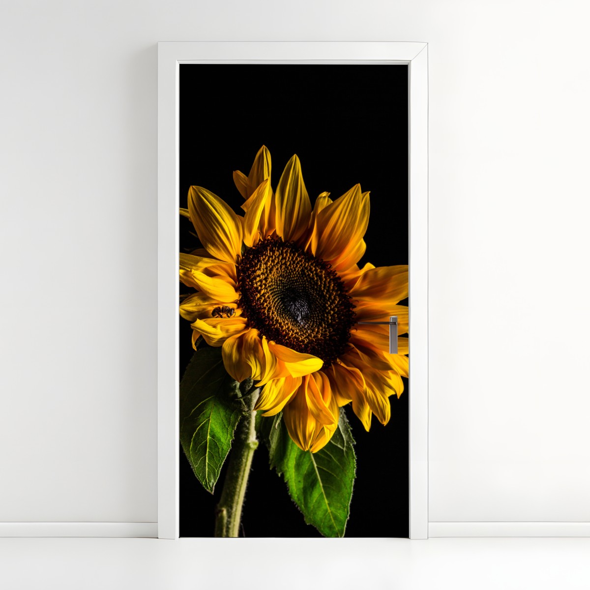 Door sticker golden sunflower close-up – Wallissimo®