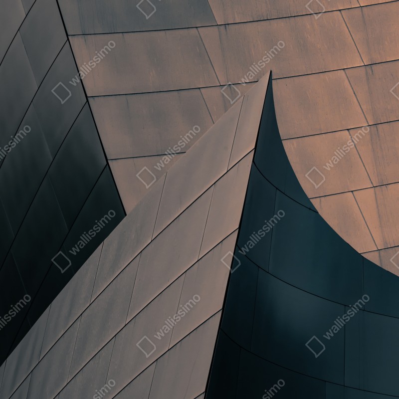 Naklejka na drzwi geometryczne formy architektoniczne w metalu – Wallissimo® Naklejka na drzwi geometryczne formy architektoniczne w metalu – Wallissimo®