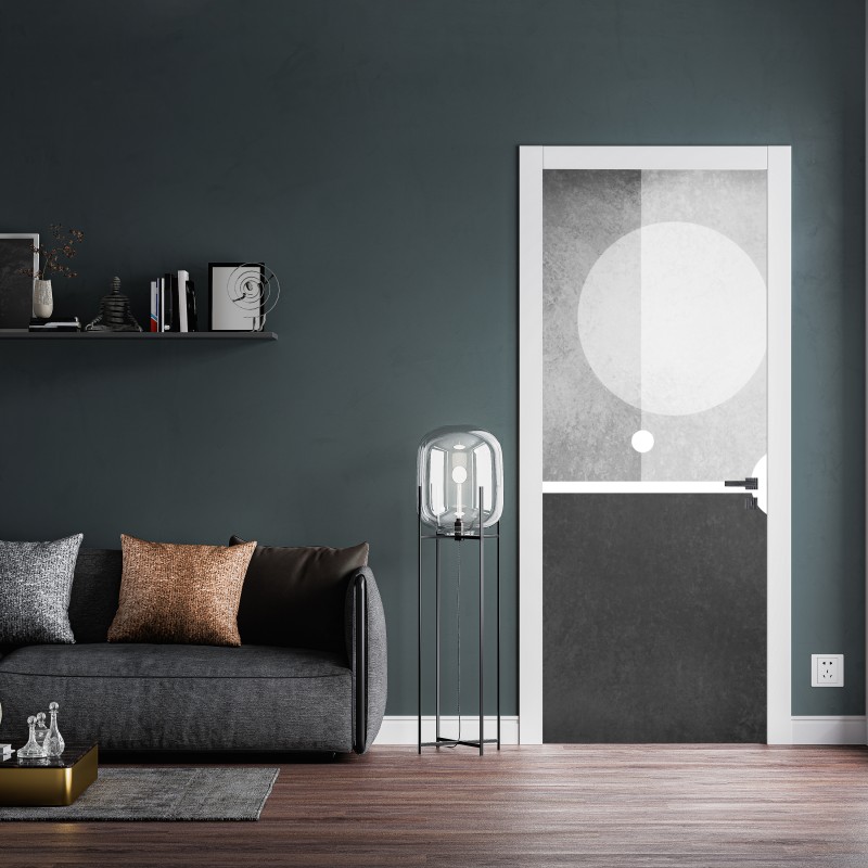 Naklejka na drzwi minimalistyczna kompozycja geometryczna – Wallissimo® Naklejka na drzwi minimalistyczna kompozycja geometryczna – Wallissimo®