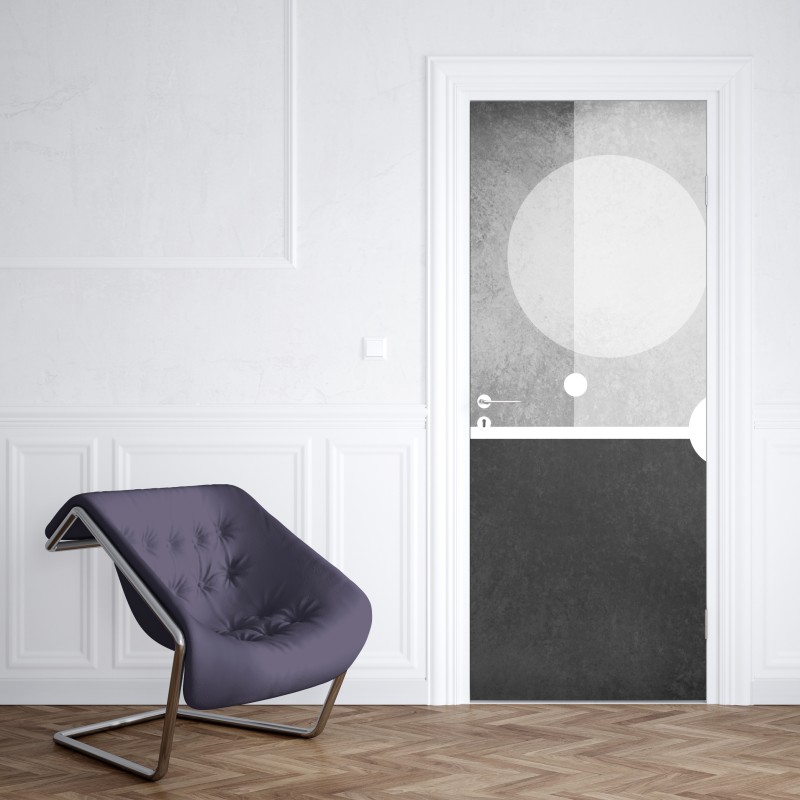 Naklejka na drzwi minimalistyczna kompozycja geometryczna – Wallissimo® Naklejka na drzwi minimalistyczna kompozycja geometryczna – Wallissimo®
